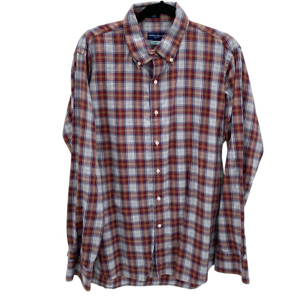 Peter Millar Collection Egyptian Cotton Long Sleeve Button Down Shirt Men's XL